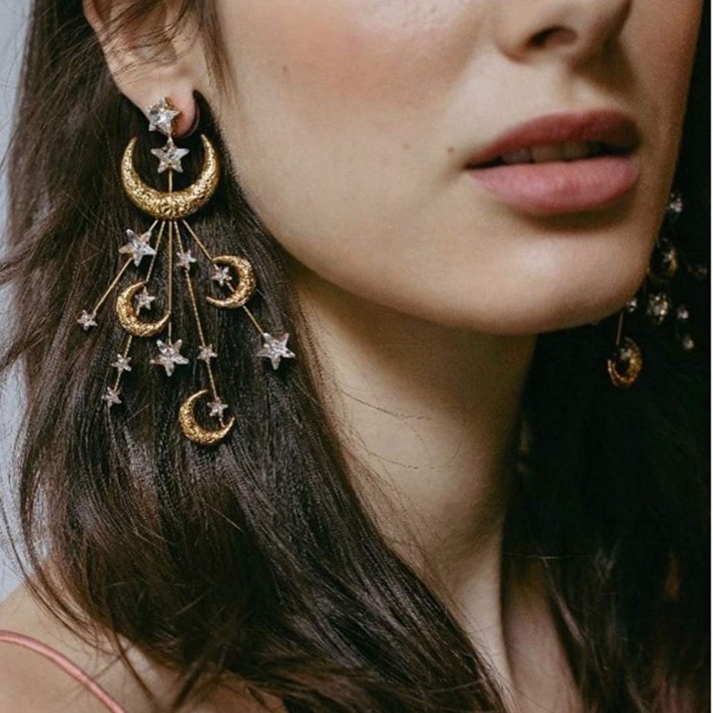 Celestial Night Moon & Stars Earrings